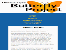 Tablet Screenshot of mzbutterflyproject.com